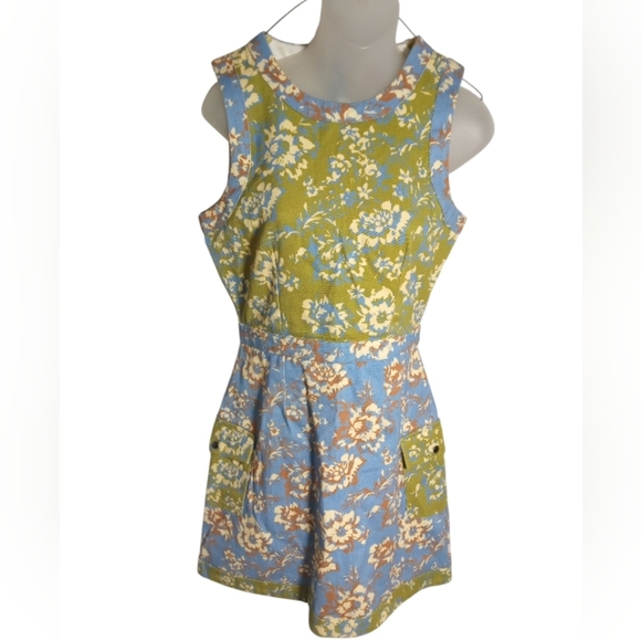 Mason’s Daughter Mia Rose Garden Floral Colorblock Dress Women’s Size Small - Picture 1 of 7
